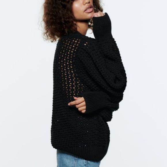 NWT Zara Textured Knit Sweater - Picture 4 of 11